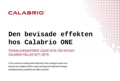 Den bevisade effekten hos Calabrio ONE