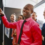 Enthusiastic contact centre employee in meeting