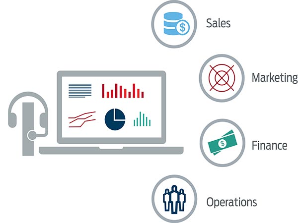 graphic of computer and icons