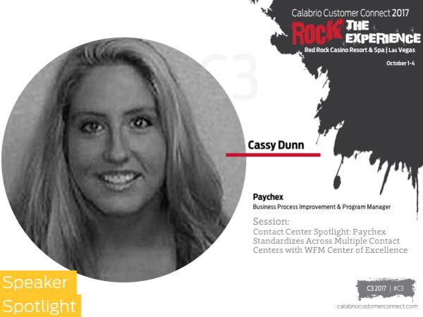 C3 2017 Speaker Spotlight: Q&A with Cassy Dunn, Business Process Improvement & Program Manager, Paychex